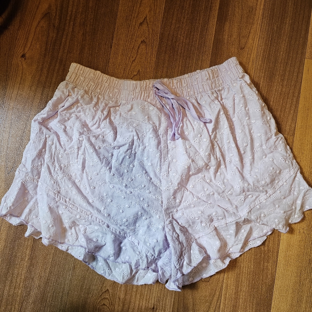 Light Purple/Lanvender Eyelet Shorts